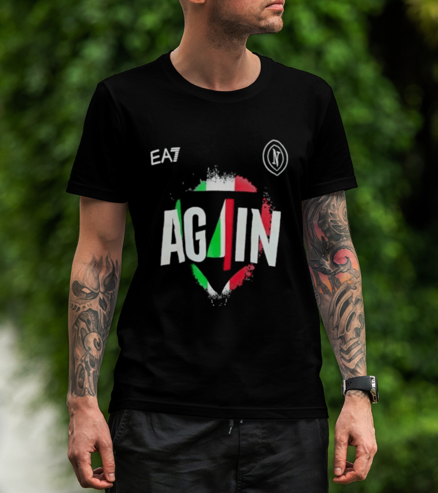 EA7 AG4IN Italian Flag T-Shirt