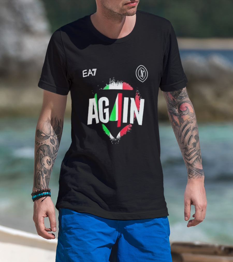 EA7 AG4IN Italian Flag T-Shirt