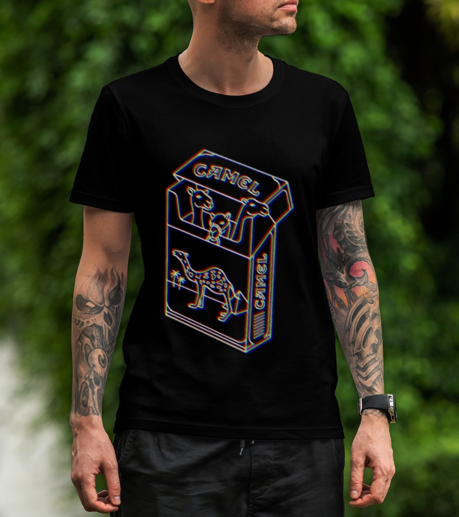 Camel Cigarette Pack Neon Camel Trio T-Shirt