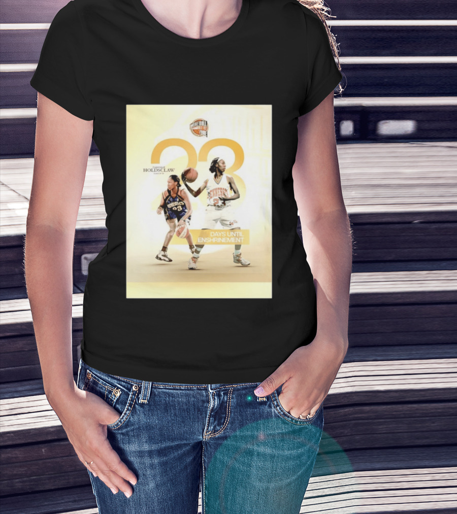 Chamique Holdsclaw Basketball Hall Of Fame 2026 Enshrinement Countdown Tennessee Mystics Number 23 T-Shirt