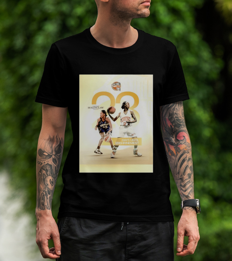Chamique Holdsclaw Basketball Hall Of Fame 2026 Enshrinement Countdown Tennessee Mystics Number 23 T-Shirt