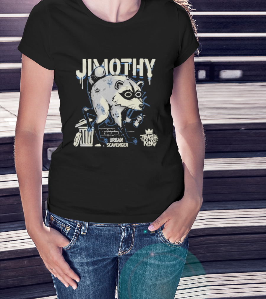 Jimothy Urban Scavenger Trash King Raccoon Dumpster Adventure T-Shirt