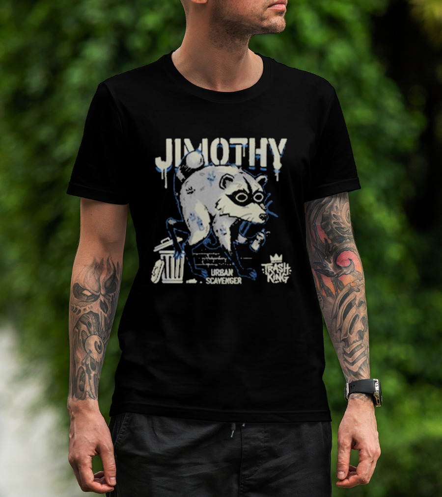 Jimothy Urban Scavenger Trash King Raccoon Dumpster Adventure T-Shirt