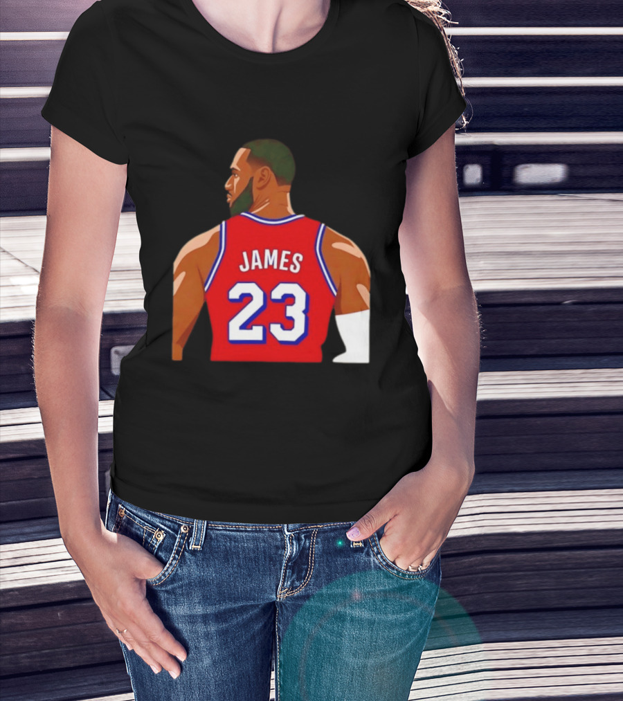 Lebron James 23 Philadelphia 76ers Red Jersey T-Shirt