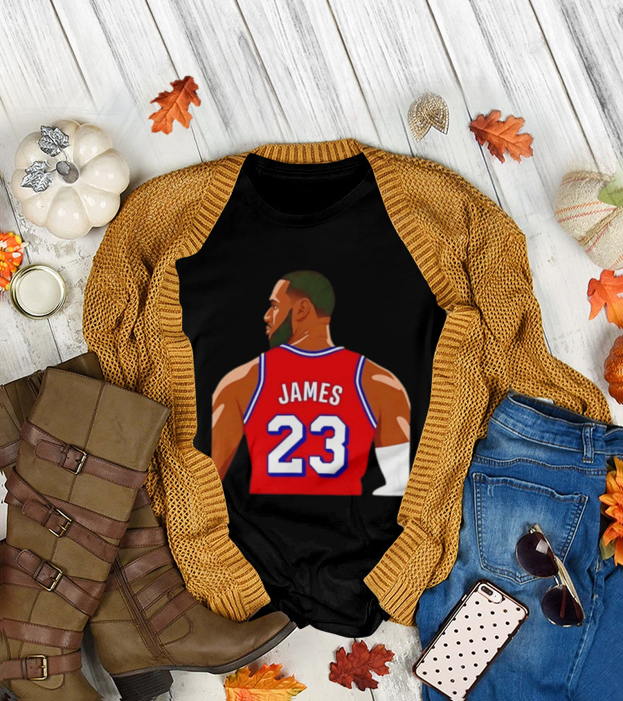 Lebron James 23 Philadelphia 76ers Red Jersey T-Shirt