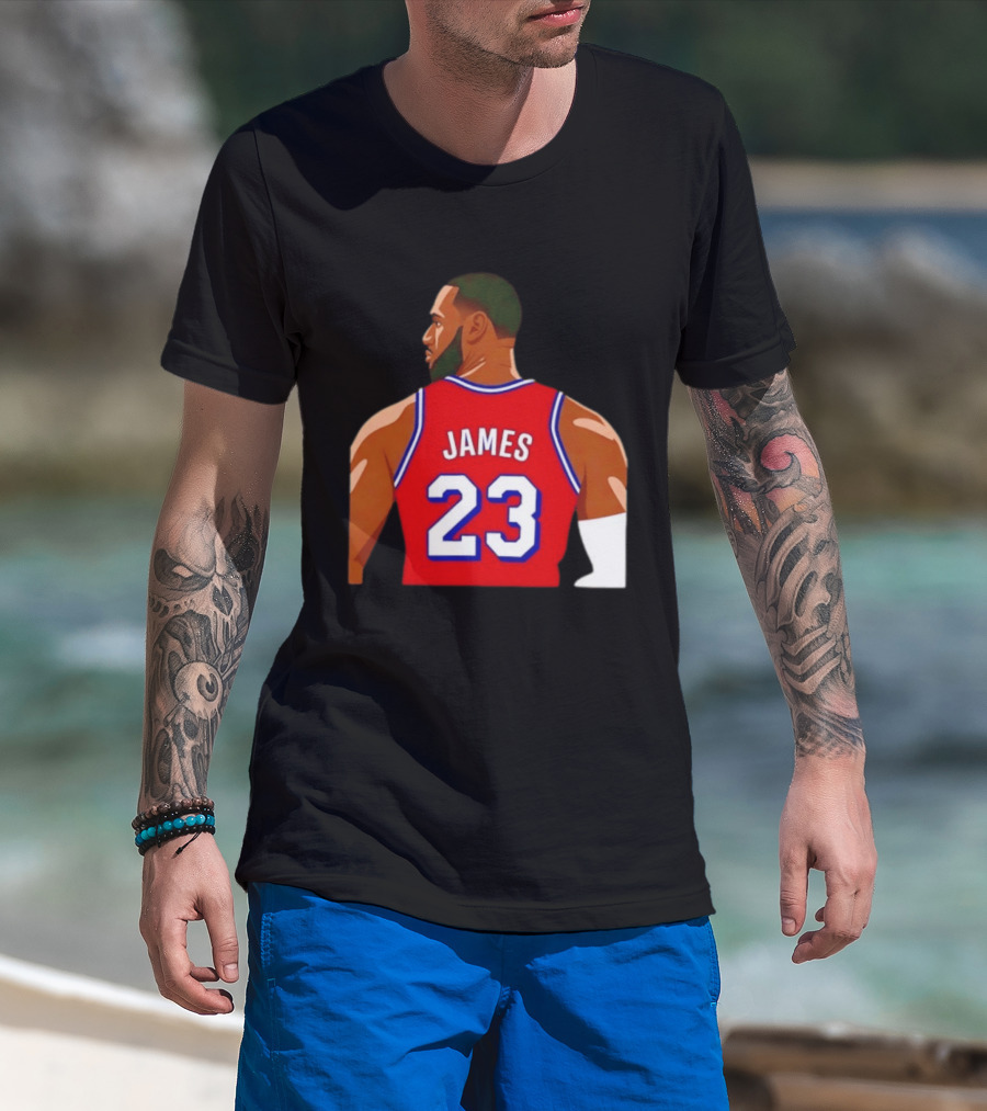 Lebron James 23 Philadelphia 76ers Red Jersey T-Shirt