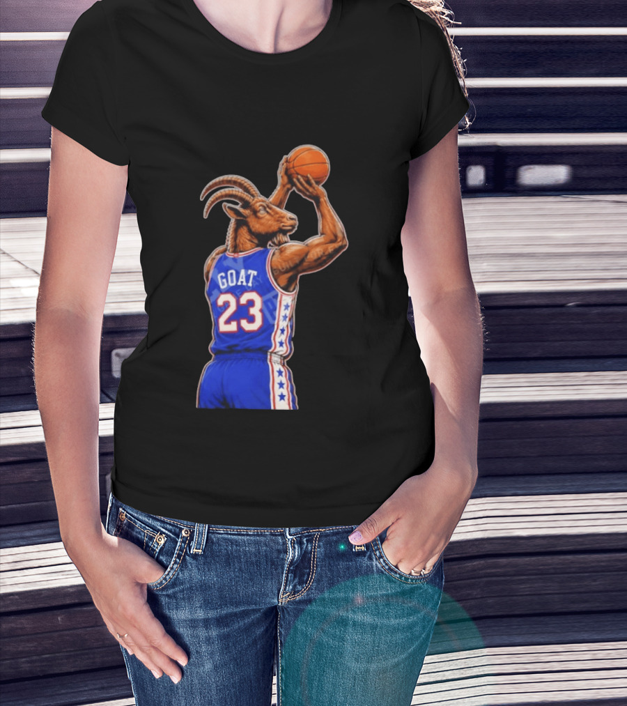 GOAT 23 Basketball Jersey Philadelphia Sixers LeBron James T-Shirt