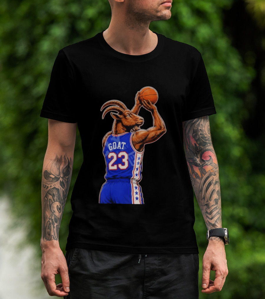 GOAT 23 Basketball Jersey Philadelphia Sixers LeBron James T-Shirt