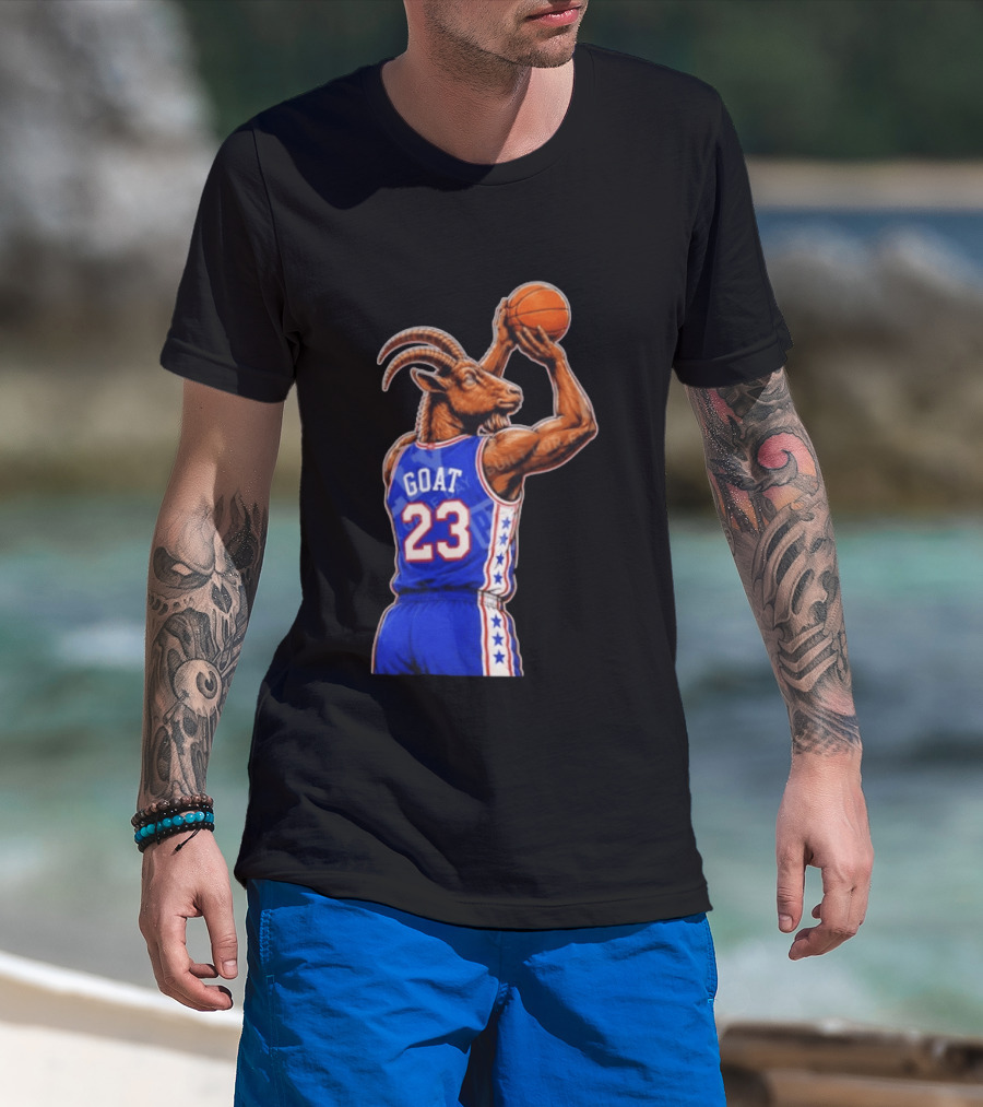 GOAT 23 Basketball Jersey Philadelphia Sixers LeBron James T-Shirt