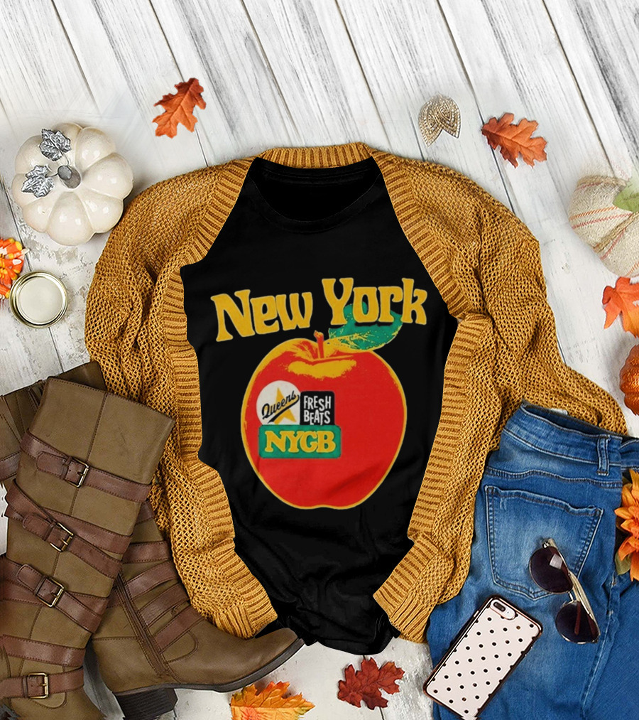 New York Queens Fresh Beats NYGB Apple T-Shirt