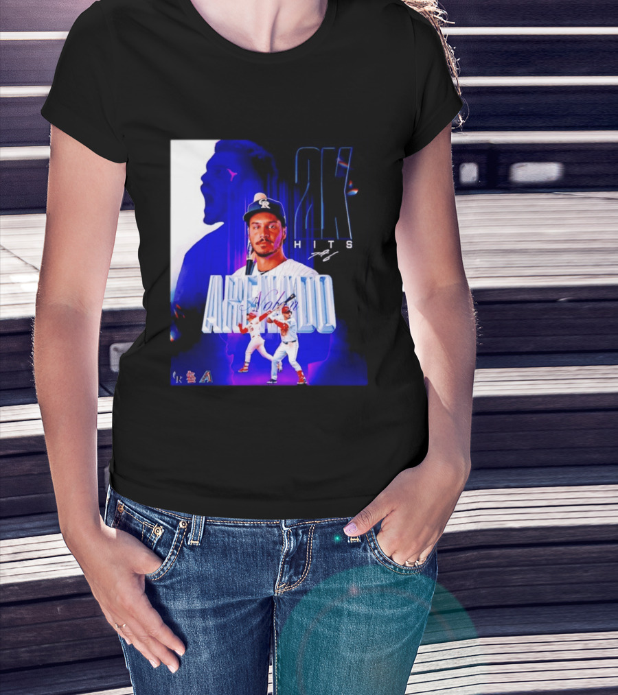 Nolan Arenado 2K Hits Retro Baseball Milestone Celebration T-Shirt