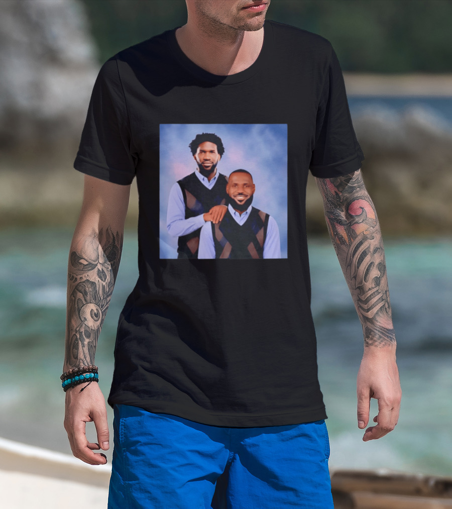 Philadelphia 76ers Lebron James Joel Embiid Step Brothers T-Shirt