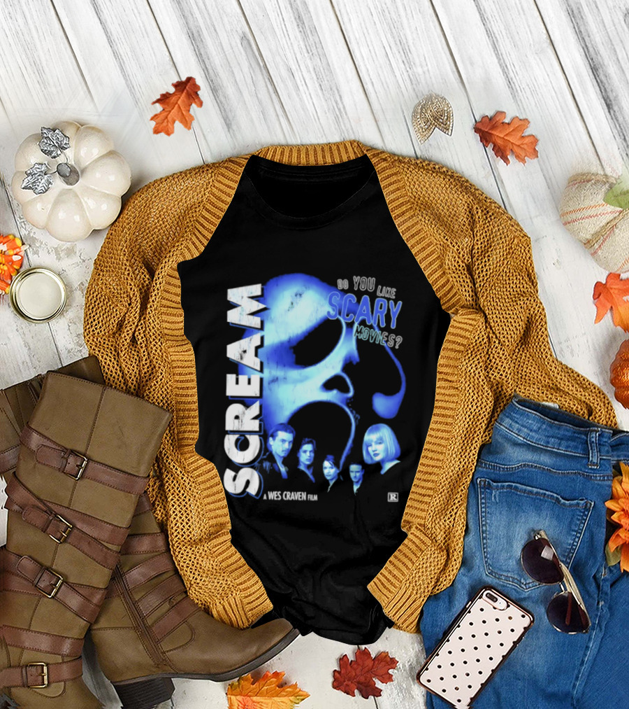 Scream Do You Like Scary Movies A Wes Craven Film Retro Collage T-Shirt