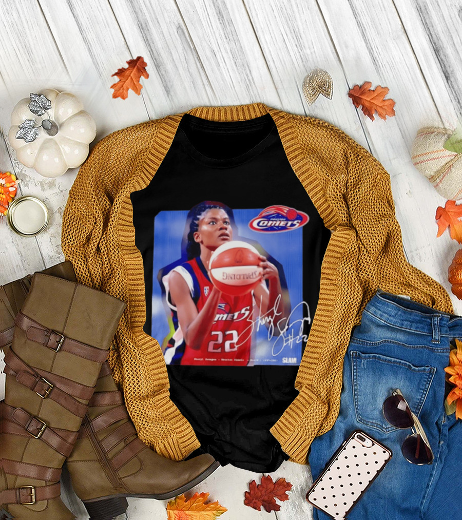 Sheryl Swoopes Houston Comets SLAM WNBA Legends 22 Spalding Basketball T-Shirt