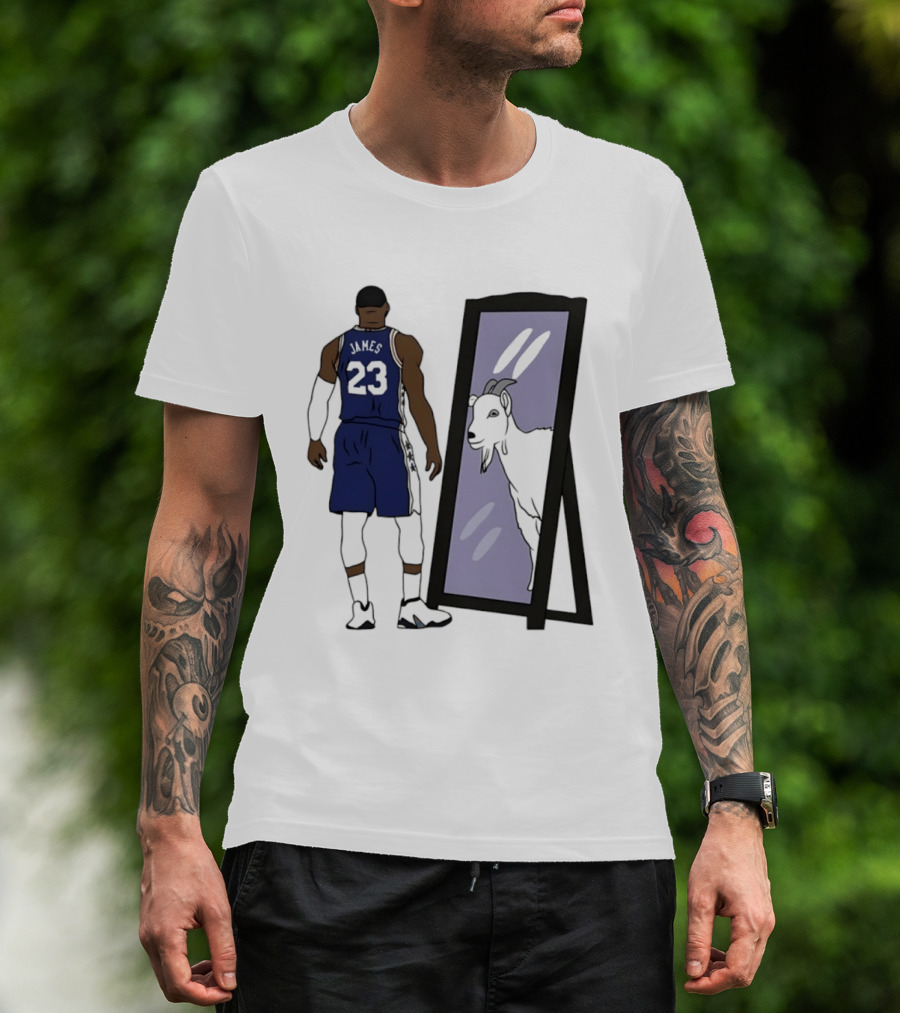LeBron James Mirror 23 GOAT Reflection Philadelphia 76ers T-Shirt