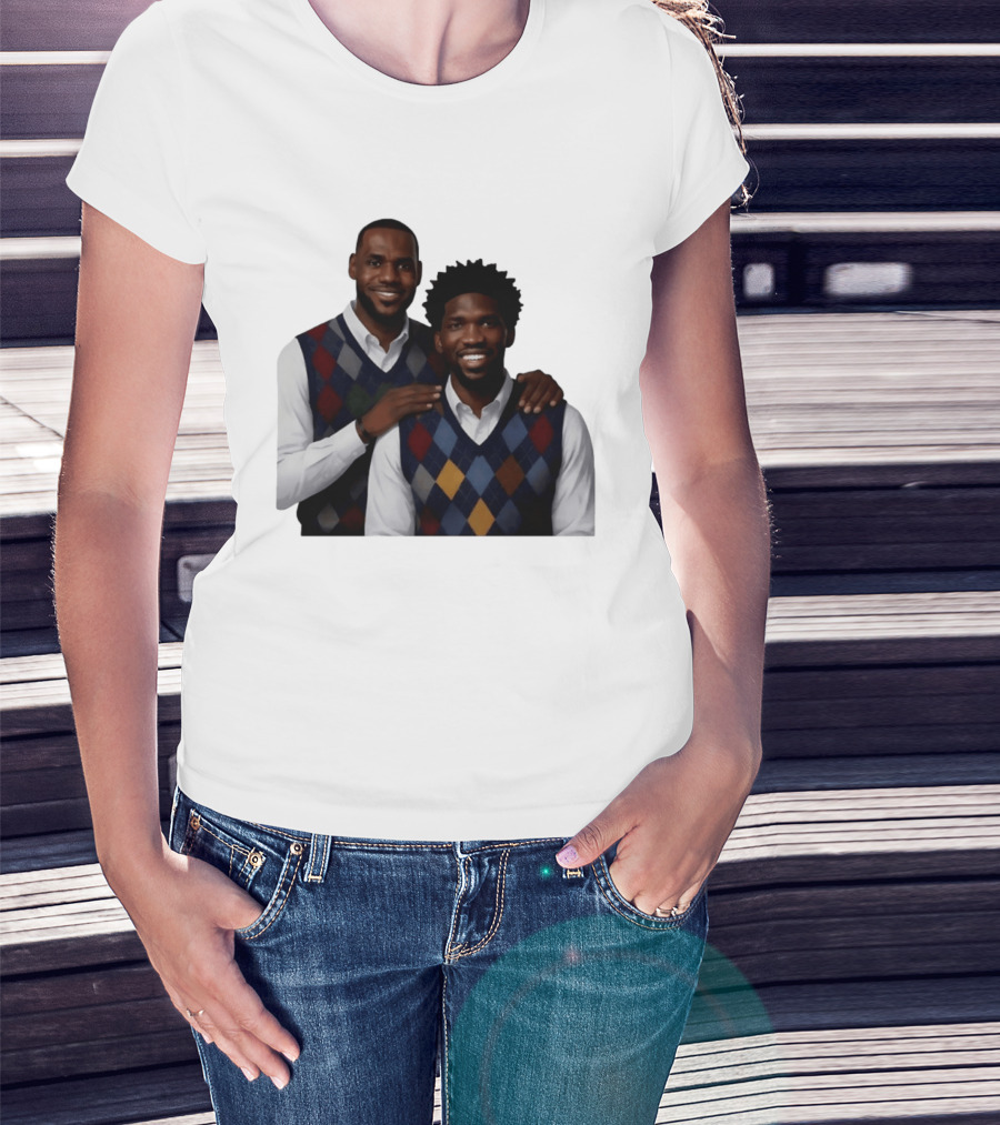 Lebron James Joel Embiid Philadelphia 76ers Step Brothers Crossover NBA Comedy T-Shirt