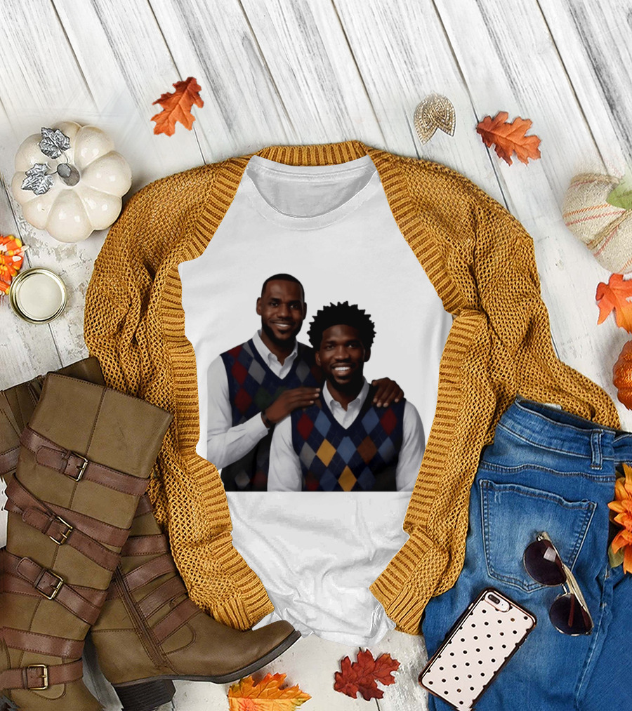 Lebron James Joel Embiid Philadelphia 76ers Step Brothers Crossover NBA Comedy T-Shirt