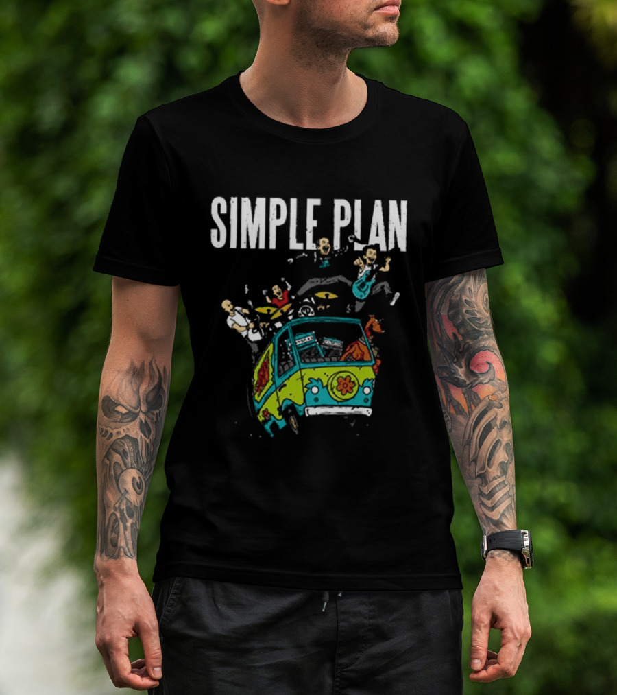 Simple Plan Bigger Than You Think Tour 2026 The Sequel Scooby Doo Mystery Machine Dates T-Shirt