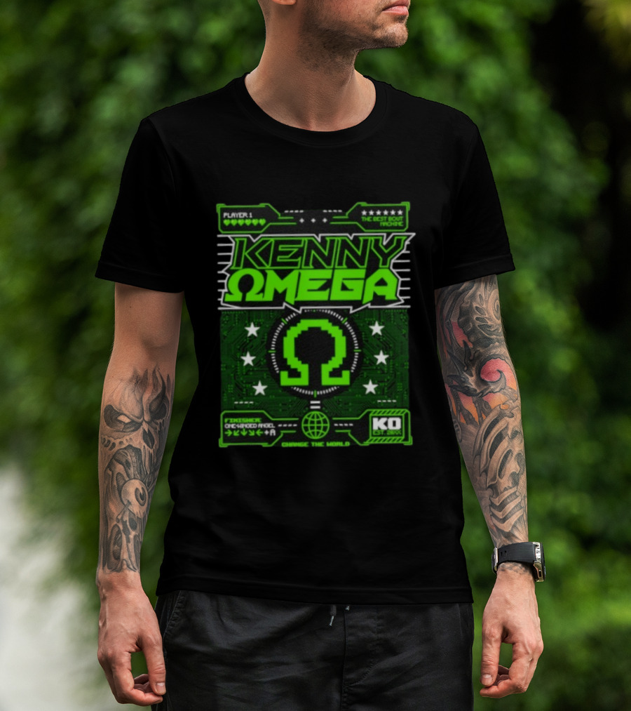 Kenny Omega Player 1 The Best Bout Machine One Winged Angel KO Change The World T-Shirt