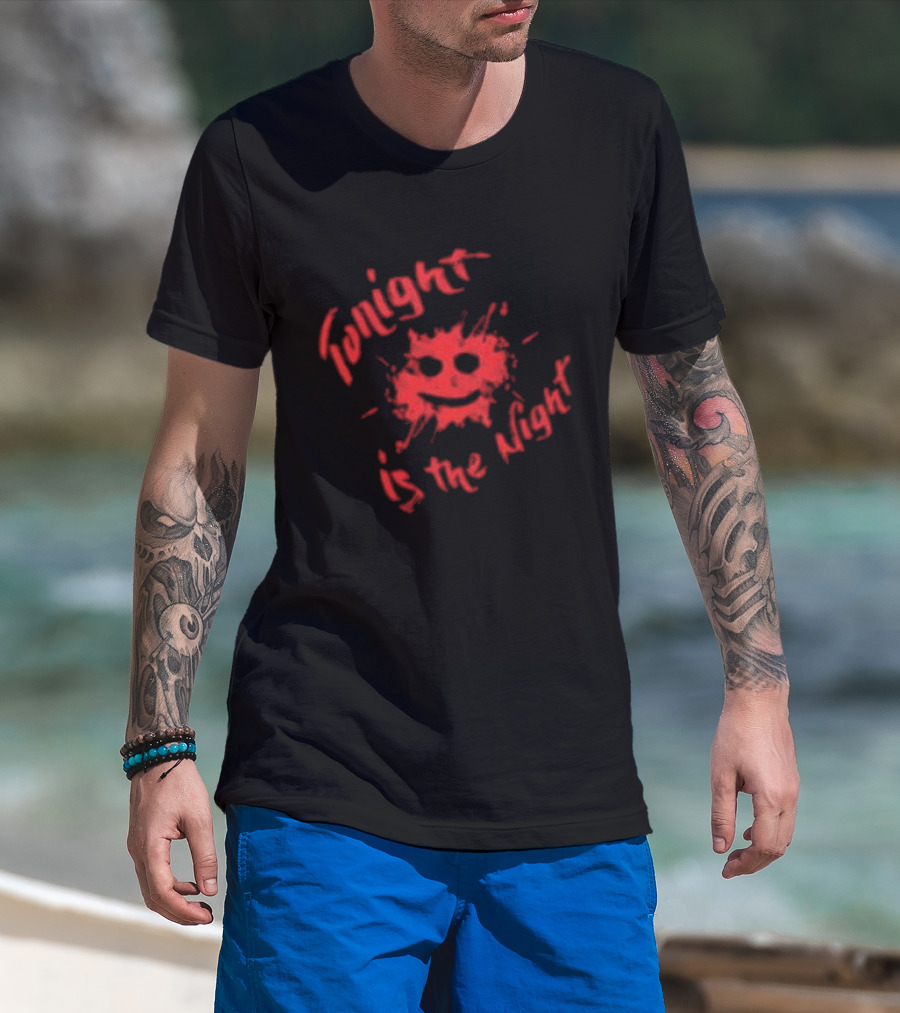 Tonight Is The Night Dexter He's Got Some Killer Rules 2 Sided Smiley Blood Splatter T-Shirt
