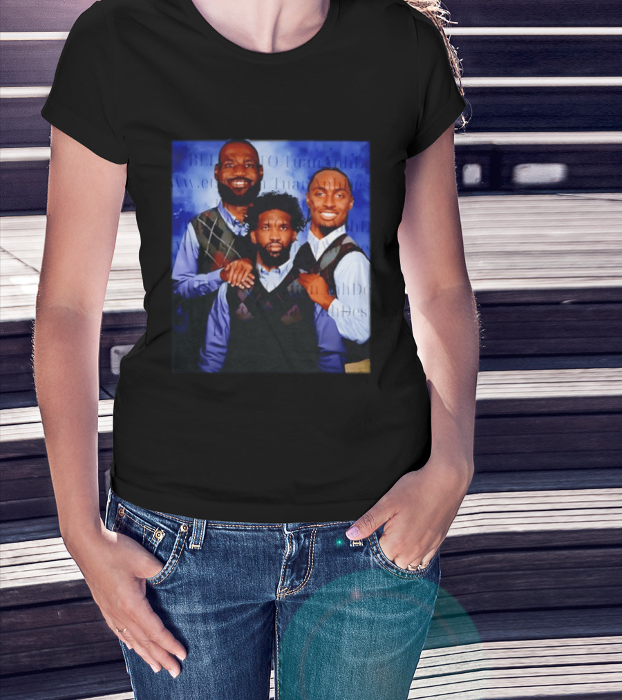 LeBron James Tyrese Maxey Joel Embiid Step Brothers Philadelphia Basketball T-Shirt