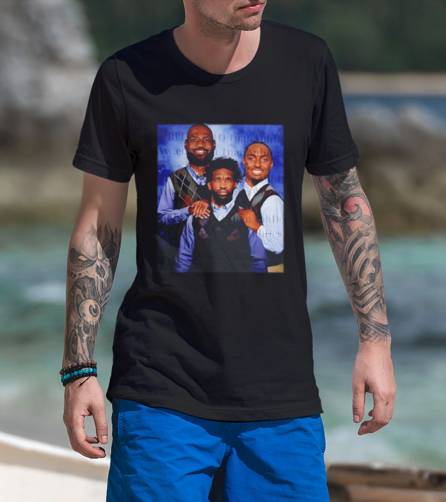 LeBron James Tyrese Maxey Joel Embiid Step Brothers Philadelphia Basketball T-Shirt