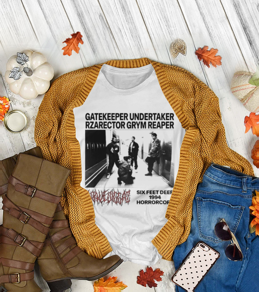 Gravediggaz Six Feet Deep 1994 Gatekeeper Undertaker Rzarector Grym Reaper Horrorcore T-Shirt