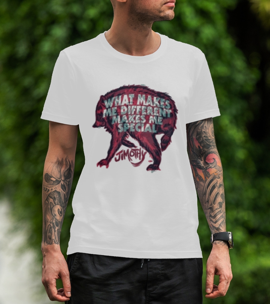 Jimothy What Makes Me Different Makes Me Special Wolf T-Shirt