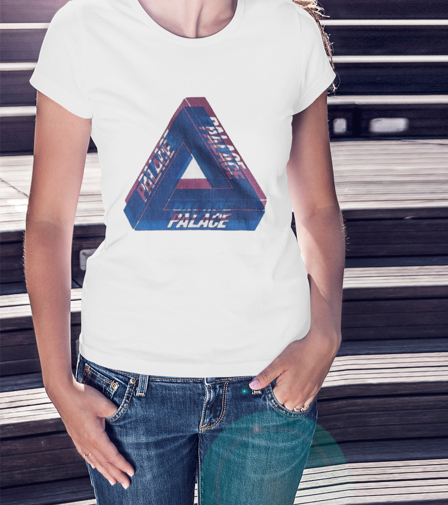 Palace Blur Tri Ferg Optical Illusion Triangles T-Shirt