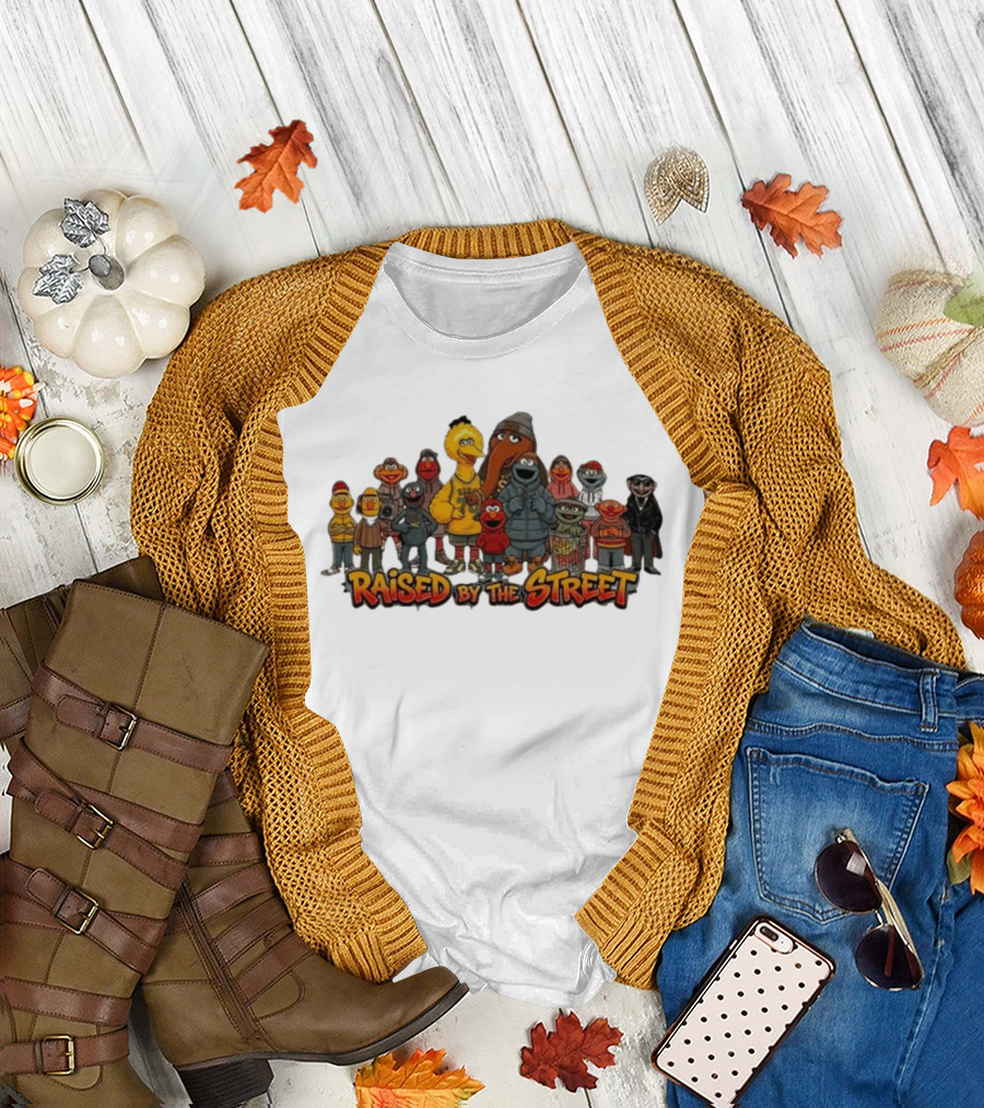 Raised By The Street Vintage Cartoon Characters Collection T-Shirt
