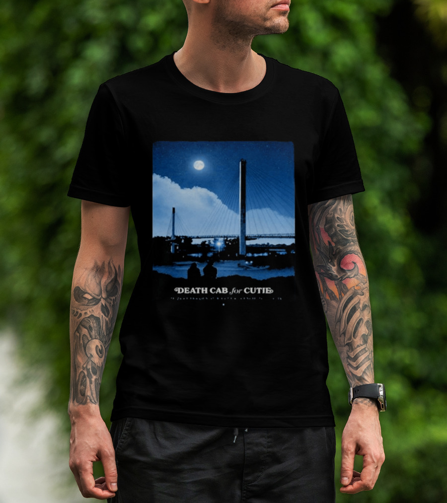 Death Cab For Cutie Council Bluffs IA 2026 Bridge Moonlit T-Shirt