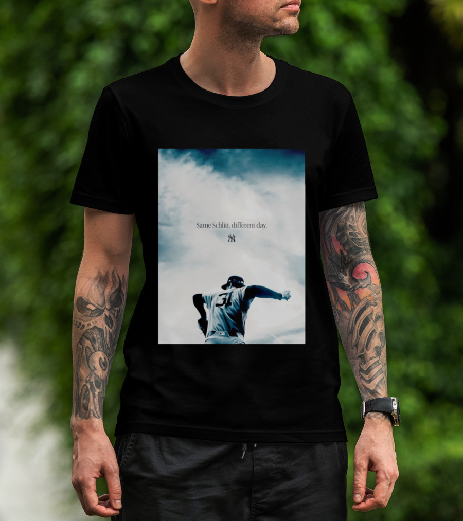 Same Schlitt Different Day Yankees Pitcher 31 T-Shirt