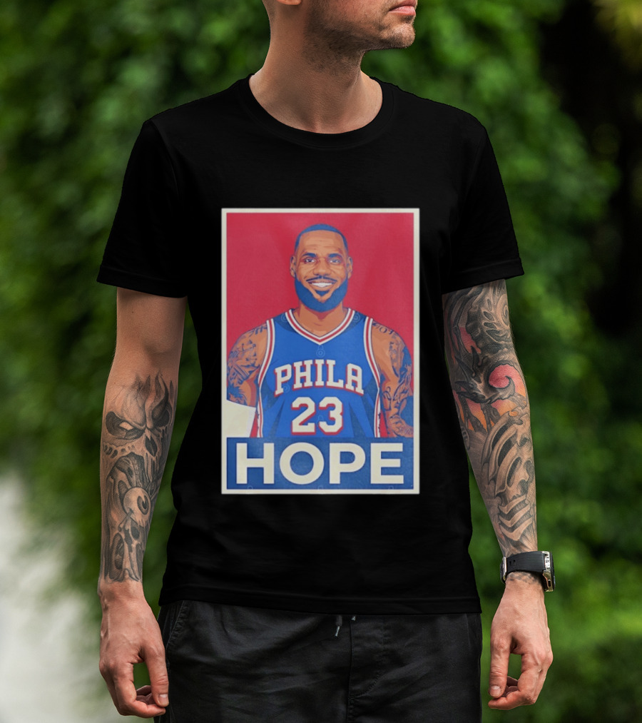 LeBron James 23 Phila Hope Basketball Jersey T-Shirt