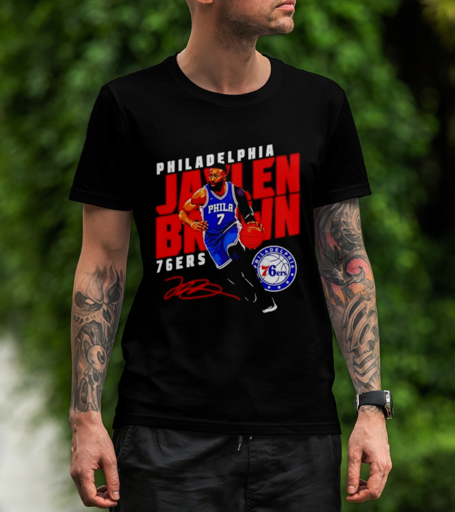 Philadelphia 76ers NBA Jalen Brown 7 Signature T-Shirt