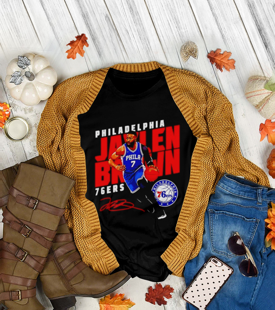 Philadelphia 76ers NBA Jalen Brown 7 Signature T-Shirt