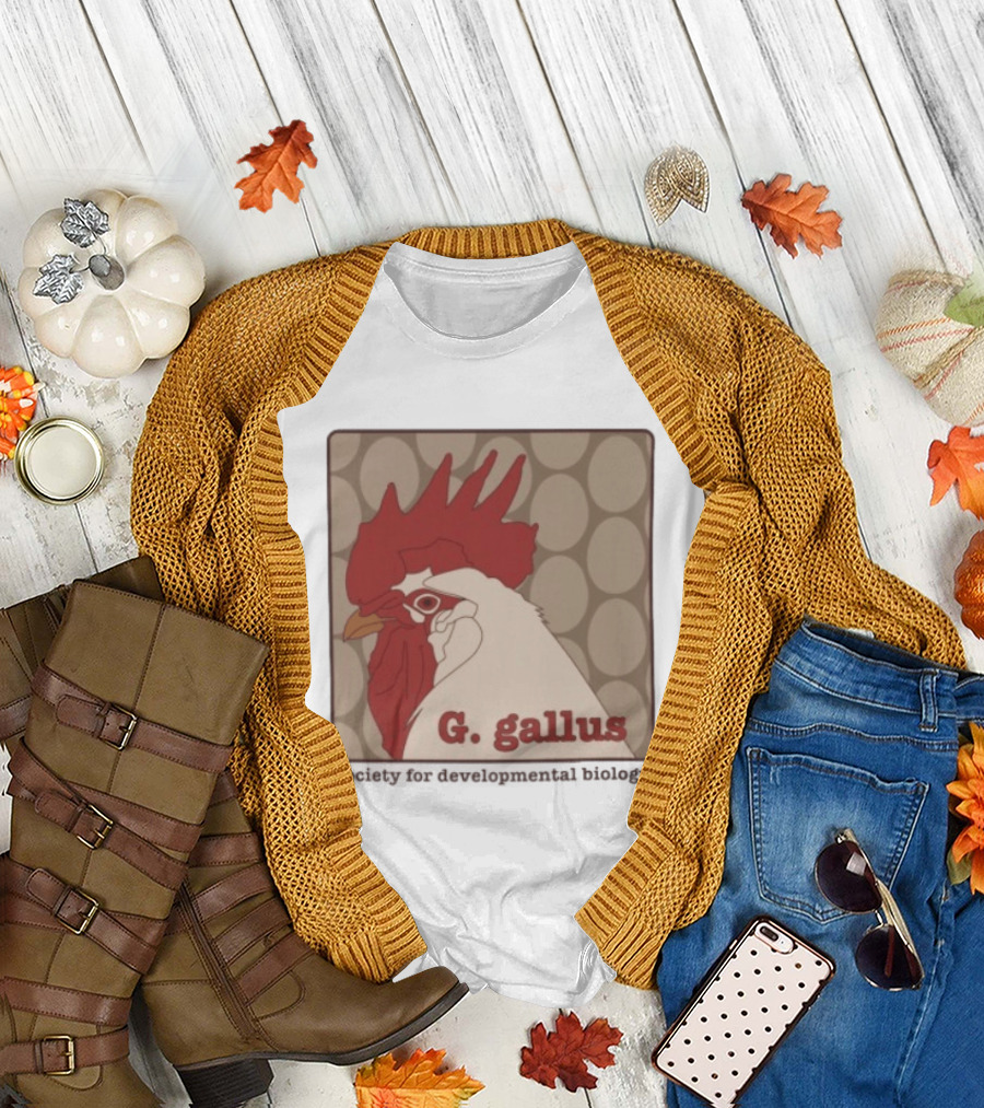 G Gallus Society For Developmental Biology Chicken Rooster Oval T-Shirt