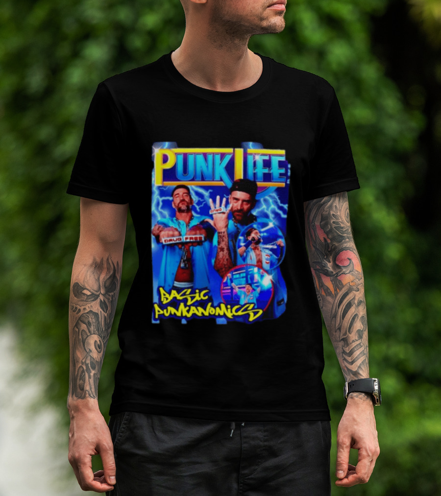 Punk Life Basic Punkanomics Drug Free CM Punk T-Shirt