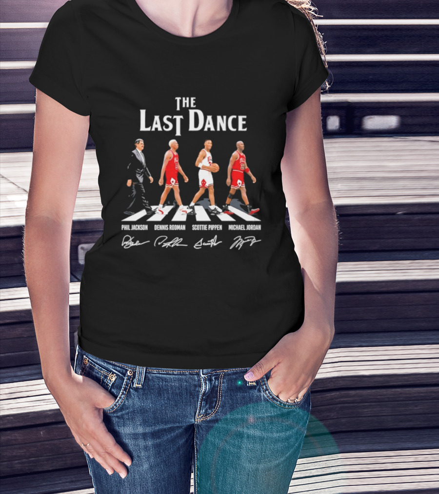 The Last Dance Phil Jackson Dennis Rodman Scottie Pippen Michael Jordan Chicago Bulls T-Shirt