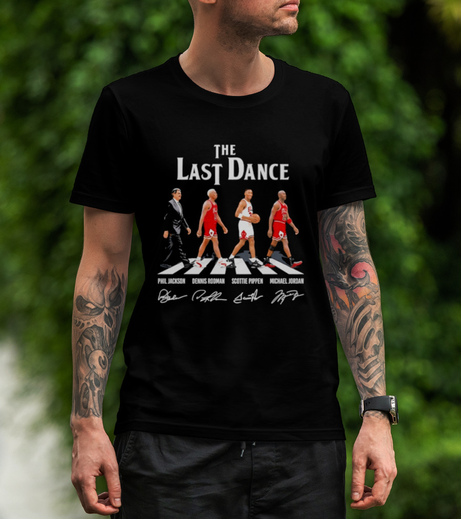 The Last Dance Phil Jackson Dennis Rodman Scottie Pippen Michael Jordan Chicago Bulls T-Shirt
