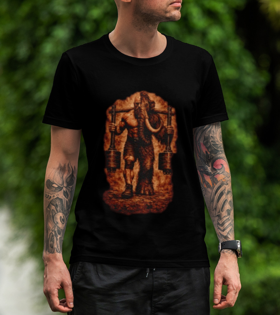 Donovan Cecil Mammoth Powerlifting Strongman T-Shirt