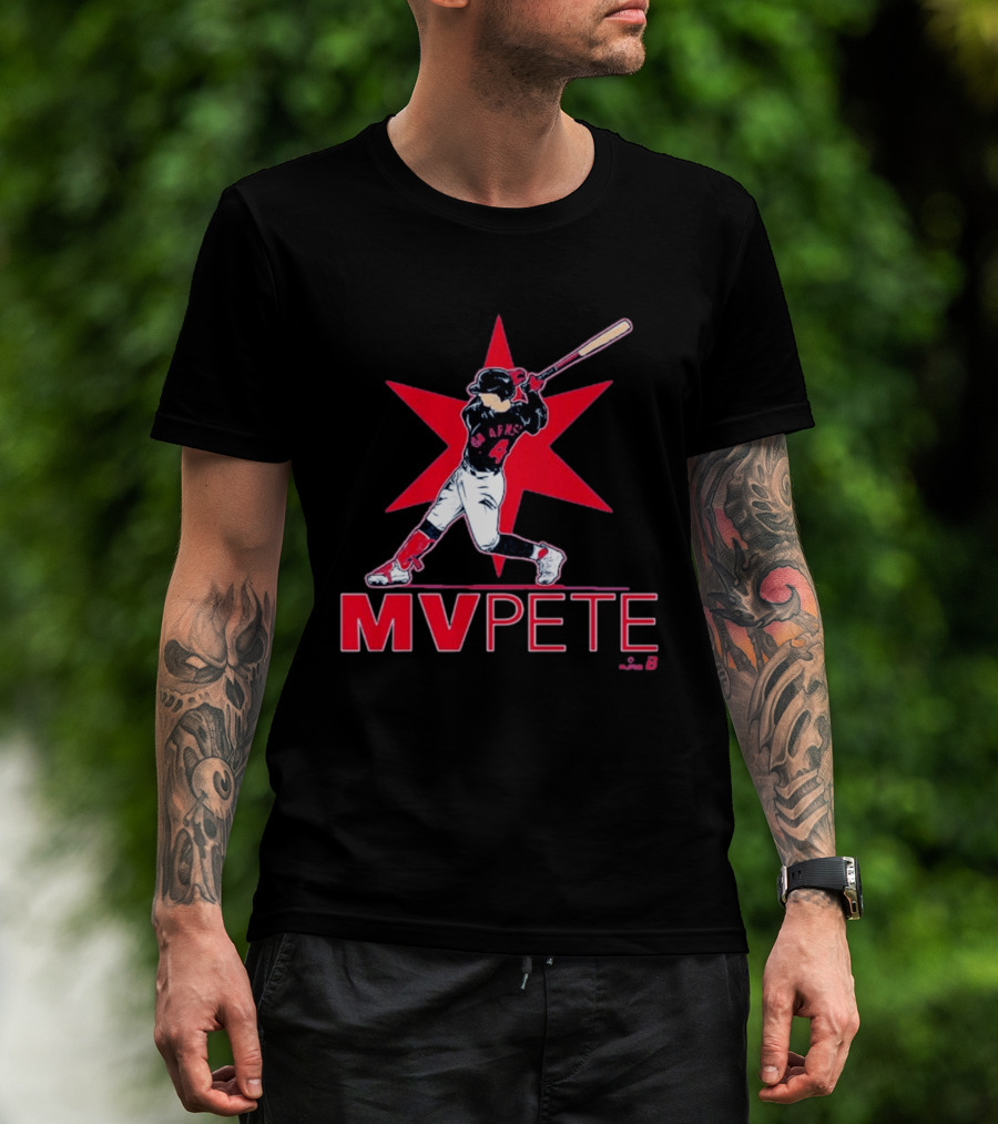 MVPete Baseball Player 4 AFMS Red Star T-Shirt