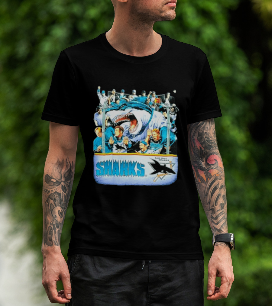 San Jose Sharks NHL Shark Attack Fans Ice Hockey T-Shirt