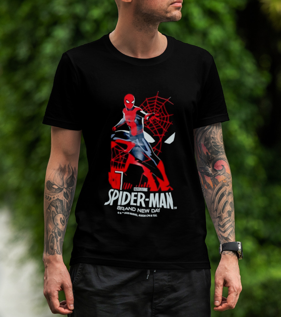 Spider Man Brand New Day 2026 Marvel Stylized Superhero T-Shirt