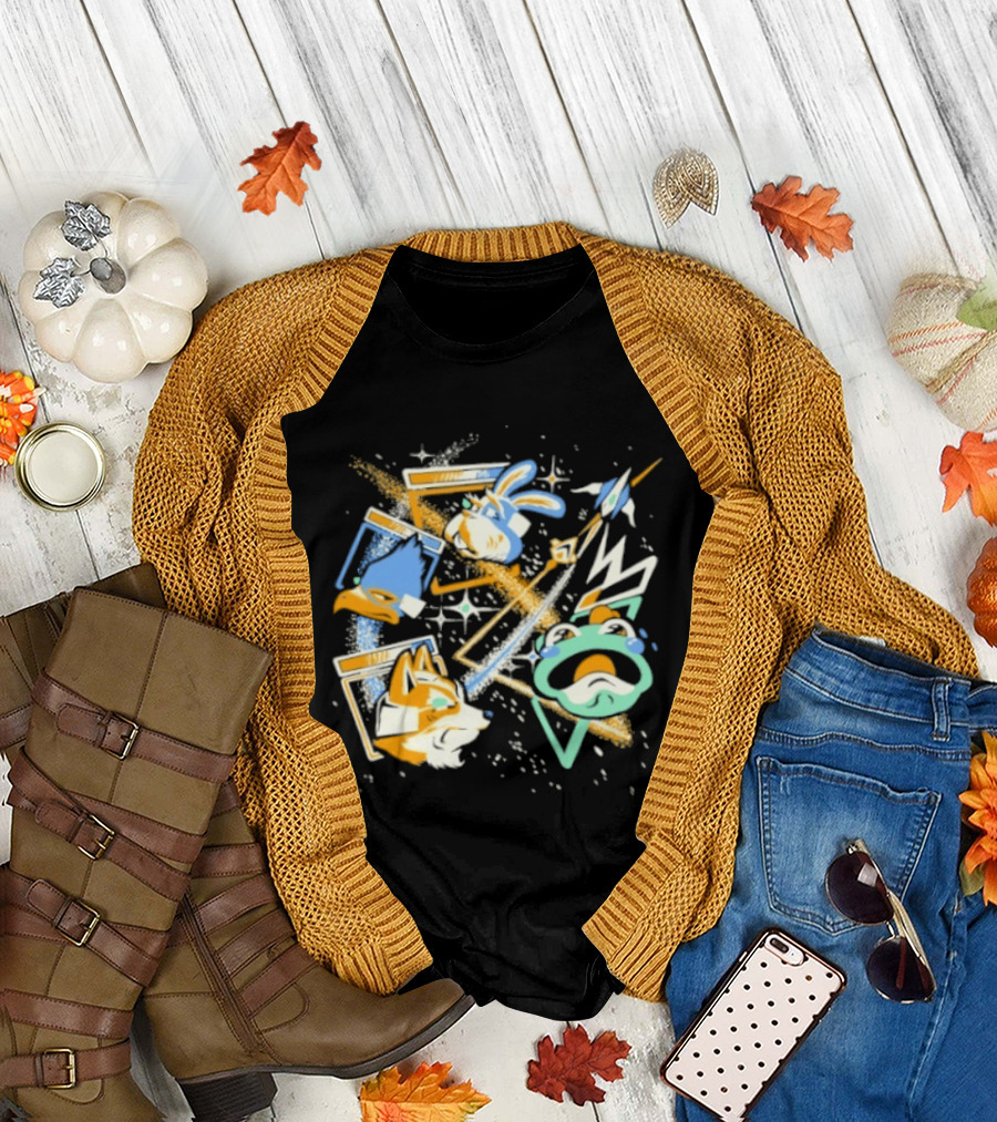 Star Fox Team Collage Falco Lombardi Peppy Hare Retro Style Graphics Gaming Nostalgia T-Shirt