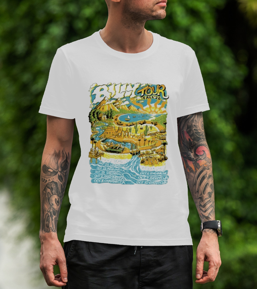 Billy Tour Fall '26 West Coast Concert Dates San Diego Oakland Eugene Everett T-Shirt