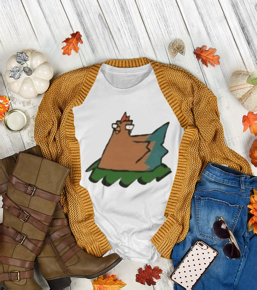Cartoon Chicken In Nest Bird T-Shirt