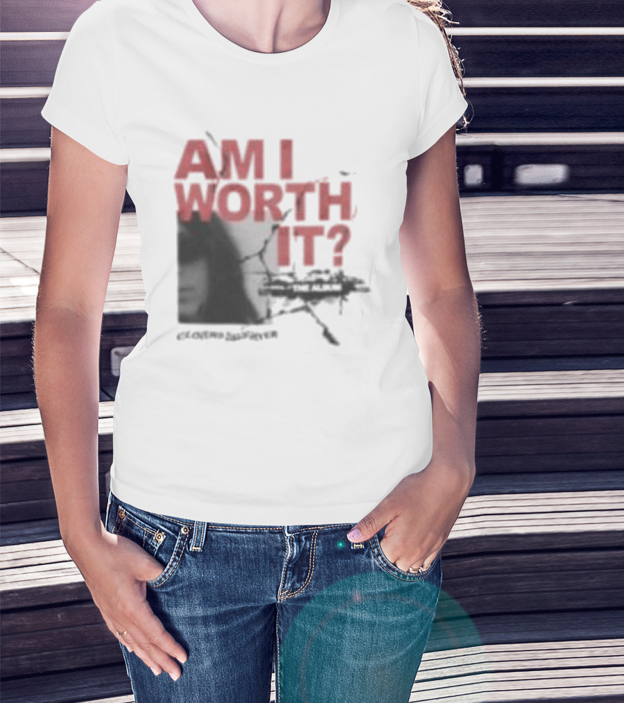 Clover's Daughter Am I Worth It Black And White T-Shirt