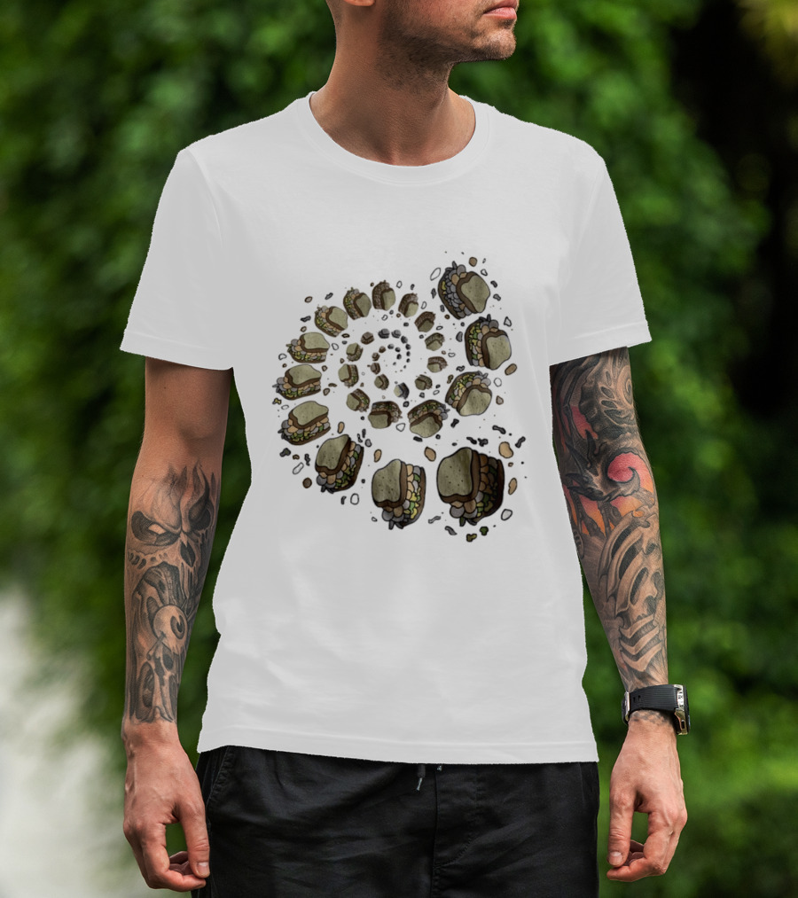 Turkey And The Wolf Fried Bologna Sandwiches Spiral T-Shirt