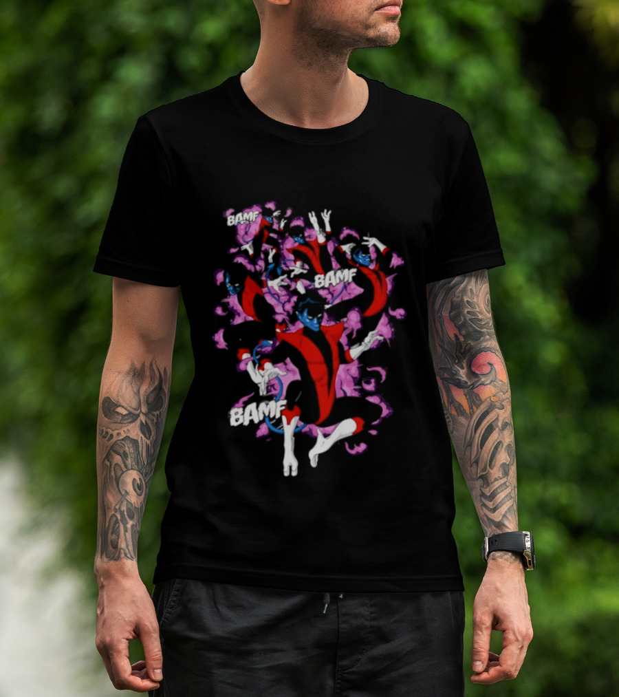 Bamf Nightcrawler Comic Smoke Effect X Men T-Shirt