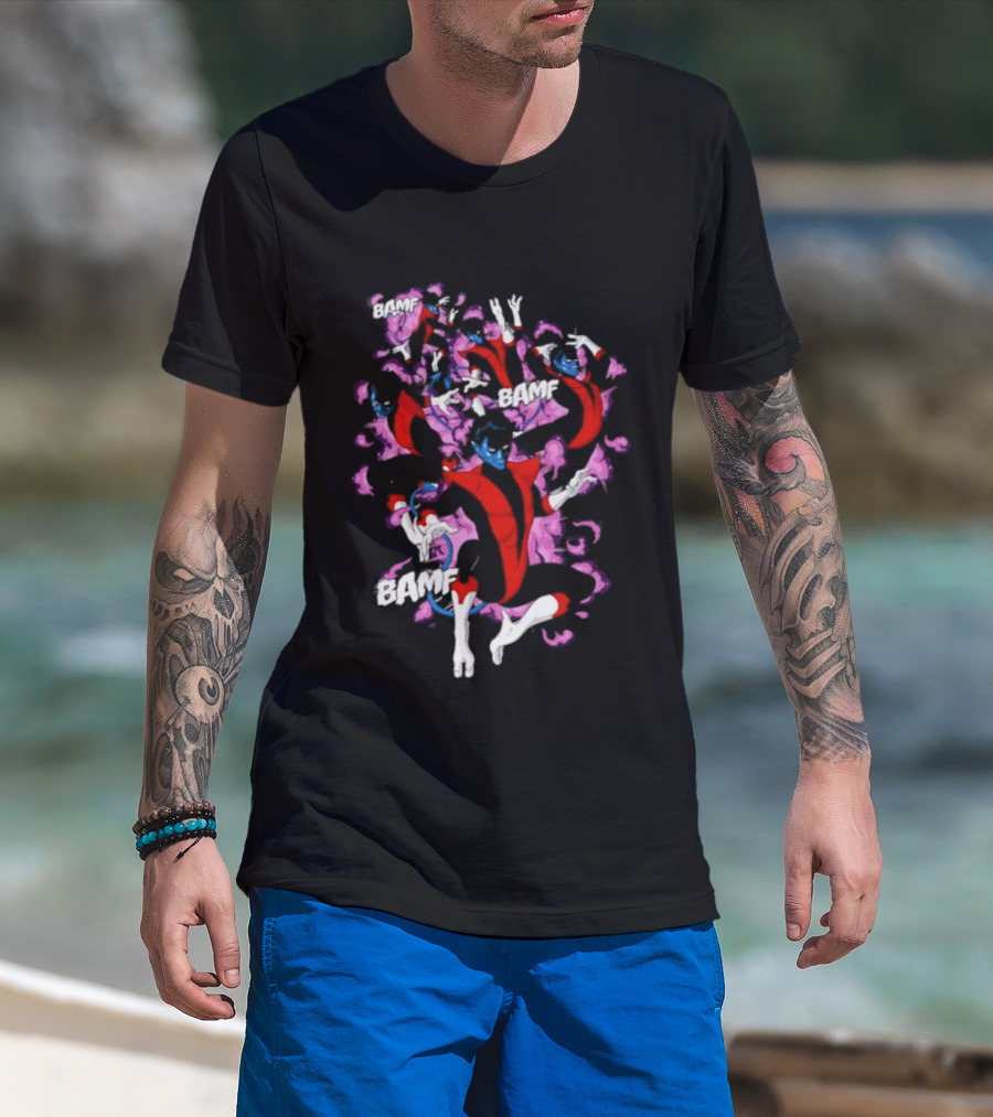 Bamf Nightcrawler Comic Smoke Effect X Men T-Shirt